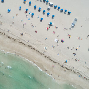 Aerial - Beachgoers - South Beach